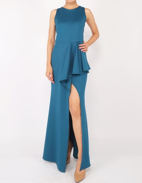 Hye Split Skirt Gown (Teal)