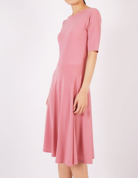 Elma Skater Dress (Blush Pink)